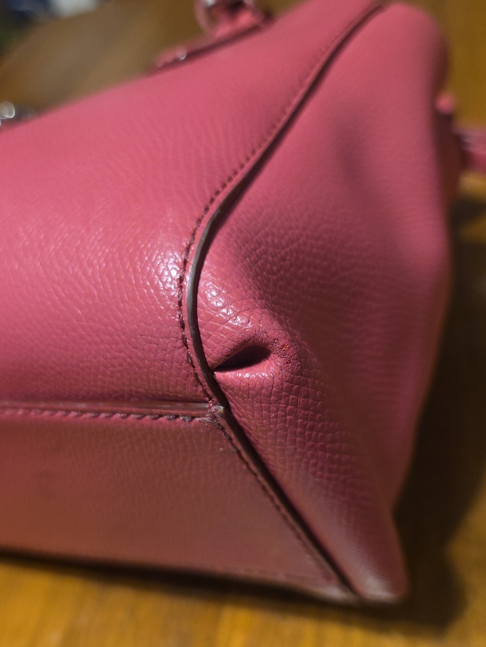 Coach Mini Christie Carryall Pebbled Leather Tote Bag in Pink - Picture 9 of 16